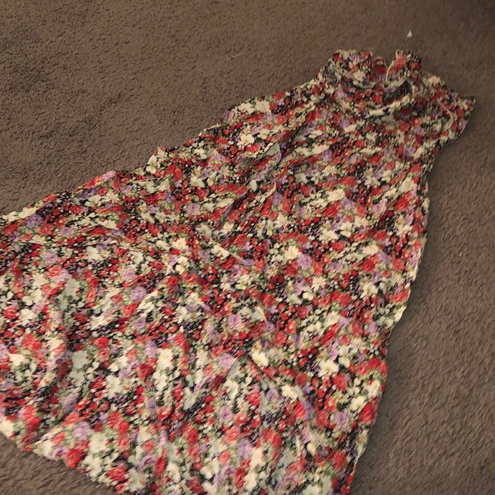 Strapless floral dress